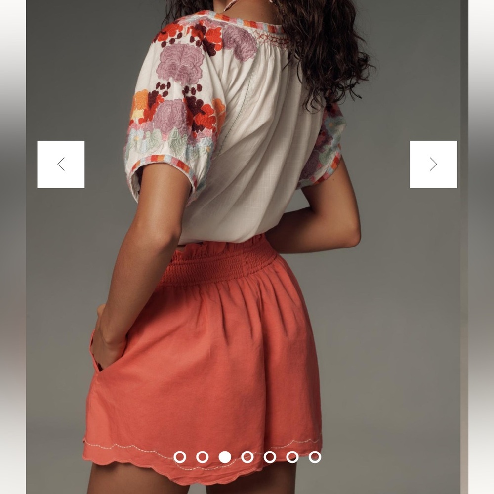 NWT By Anthropologie Linen Double Waistband Shorts - Picture 3 of 9